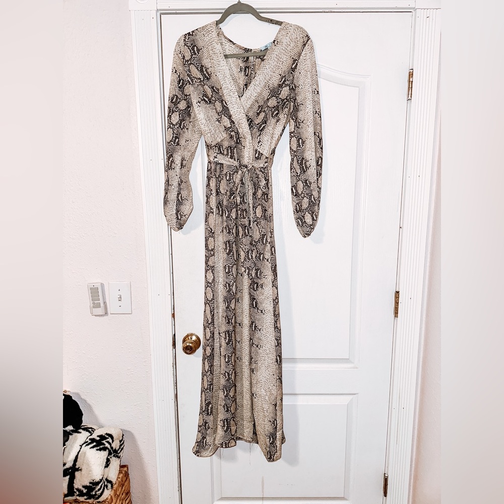 Snake skin maxi dress